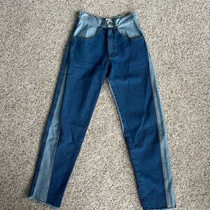 Mundaka Two-Tone High-Waisted Jeans